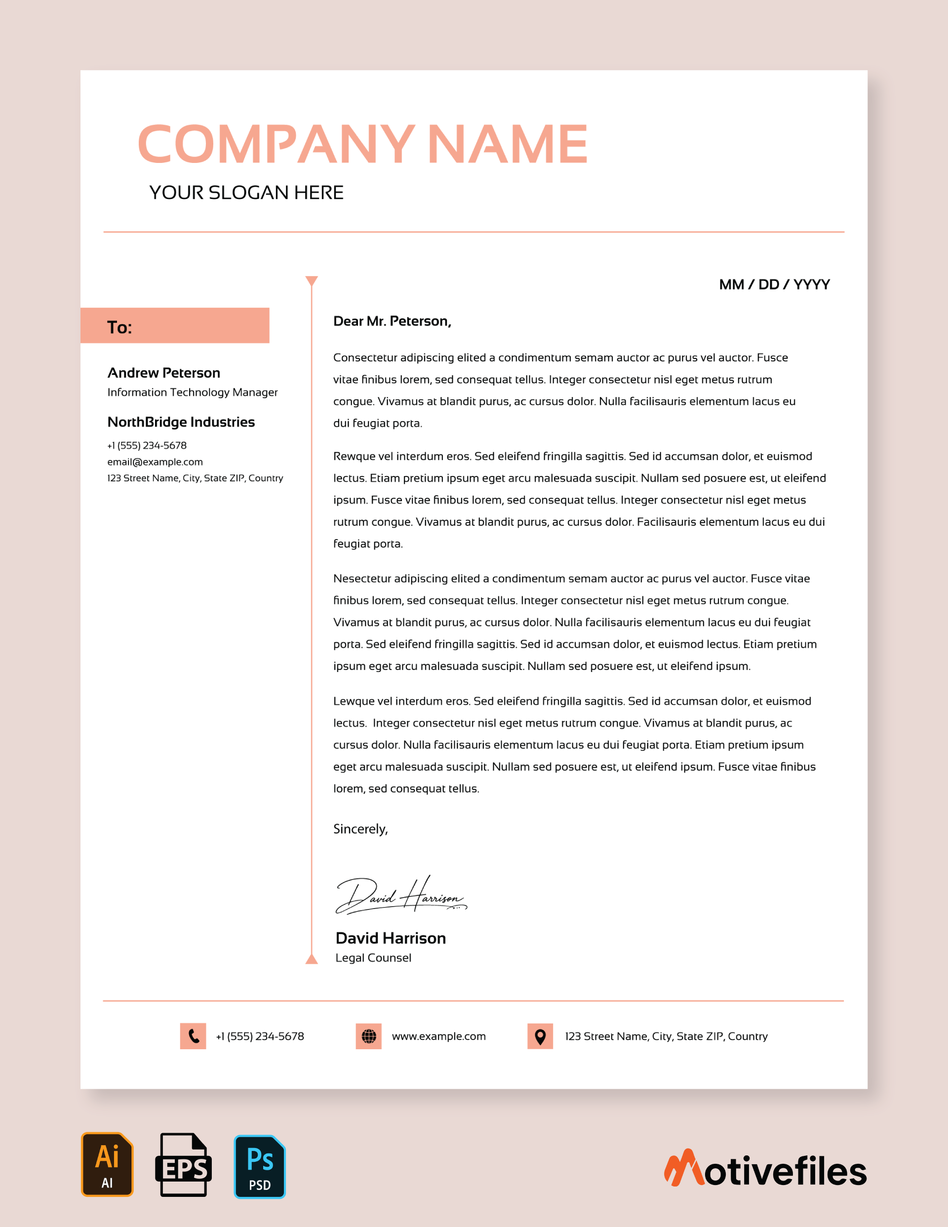 US Letter Letterhead