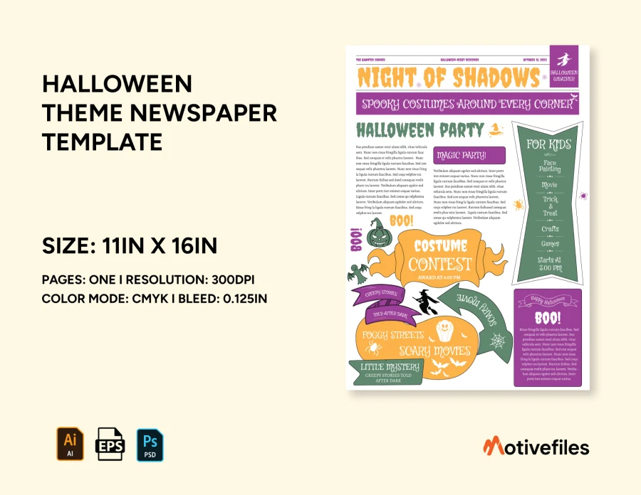 Halloween theme Newspaper