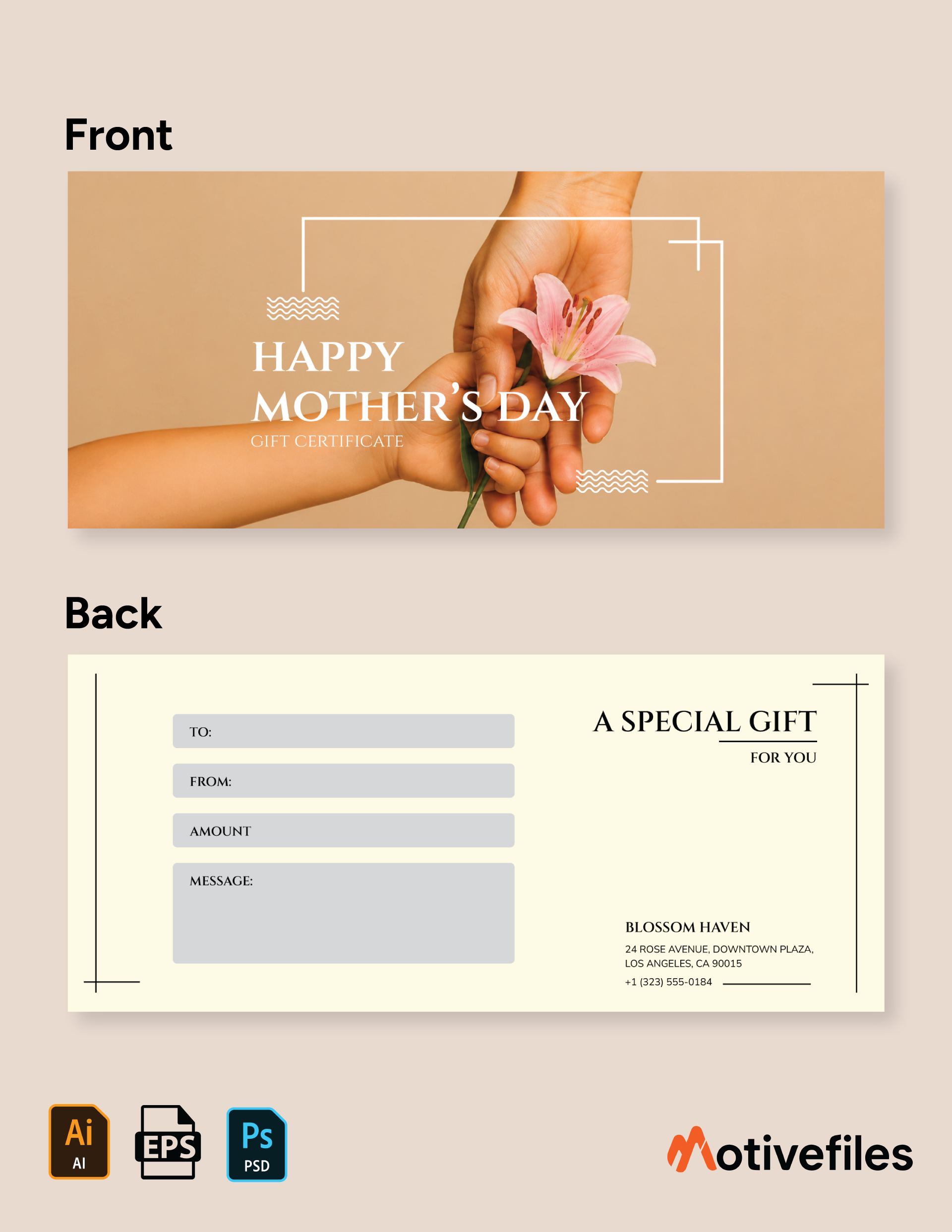Mother's Day Gift Certificate