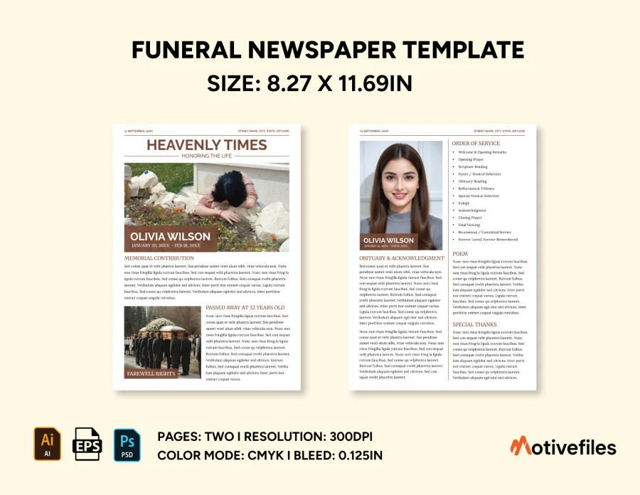 Funeral Program Newspaper