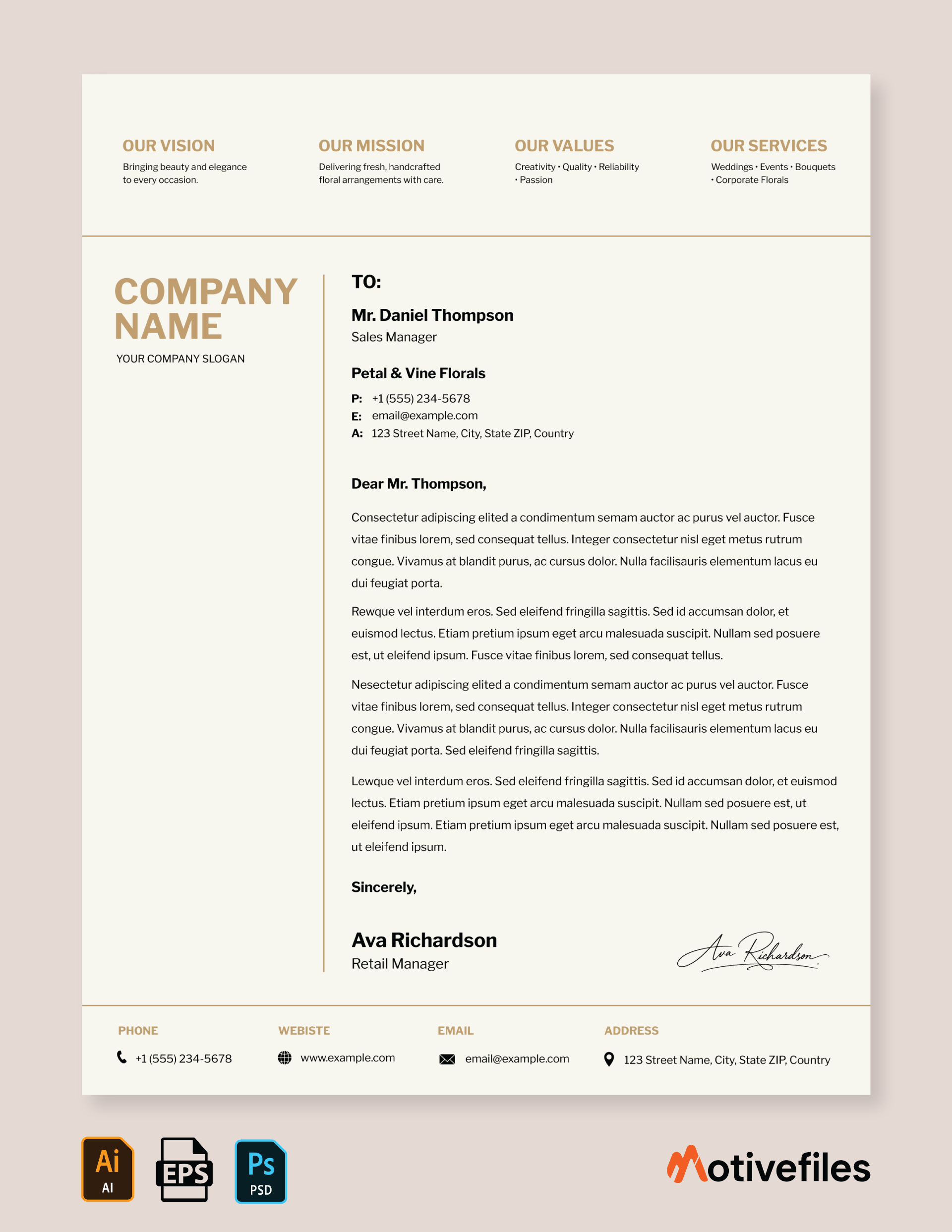 Modern Corporate Letterhead