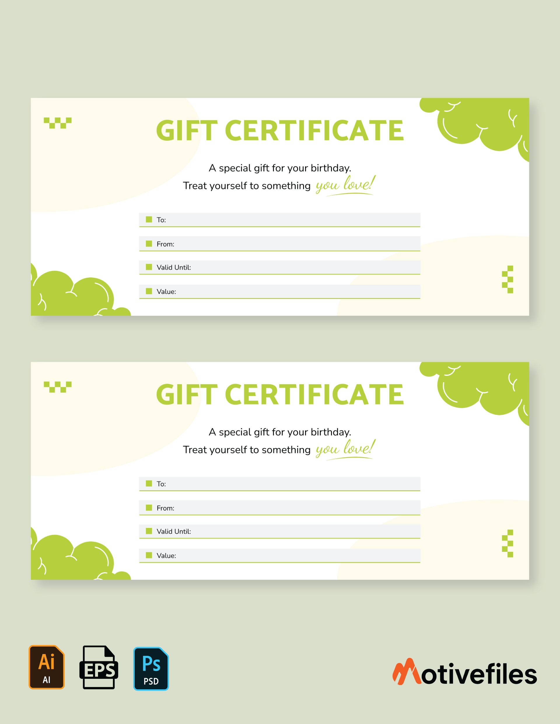 Birthday Gift Certificate